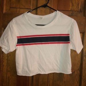 Crop Top with Stripe